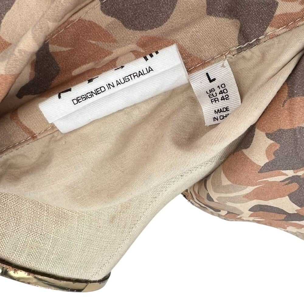 The Upside Henley Rover Utility Jacket Organic Cotton Printed Camo Size‎ L US 10 - Picture 15 of 16
